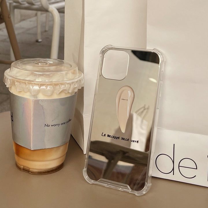Compatible with Apple , A Touch Of Cream Ins Mirror Phone Case