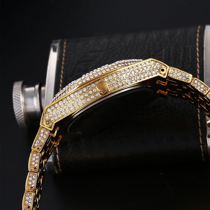 Fashion Rap Hip Hop Hop Full Diamond Garm Quartz Men's Watch