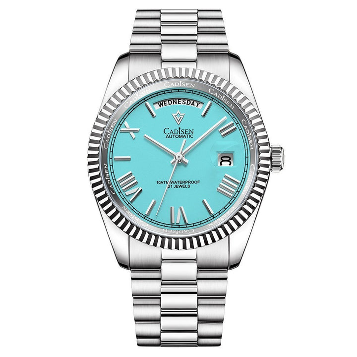 Shell en acier inoxydable automatique Mécanique des hommes Sapphire Calendrier Watch