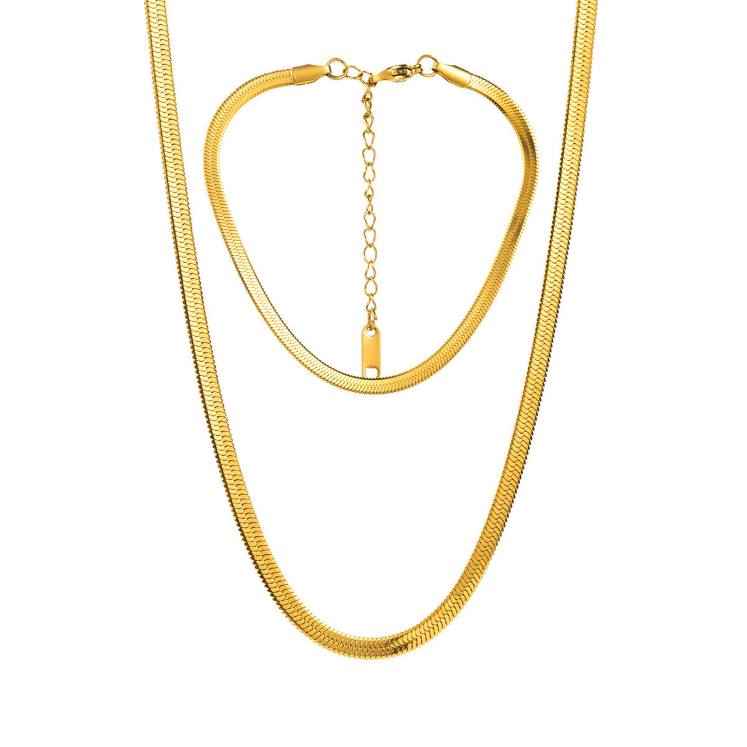 Damen -Mode -Edelstahl -Halskette Armband