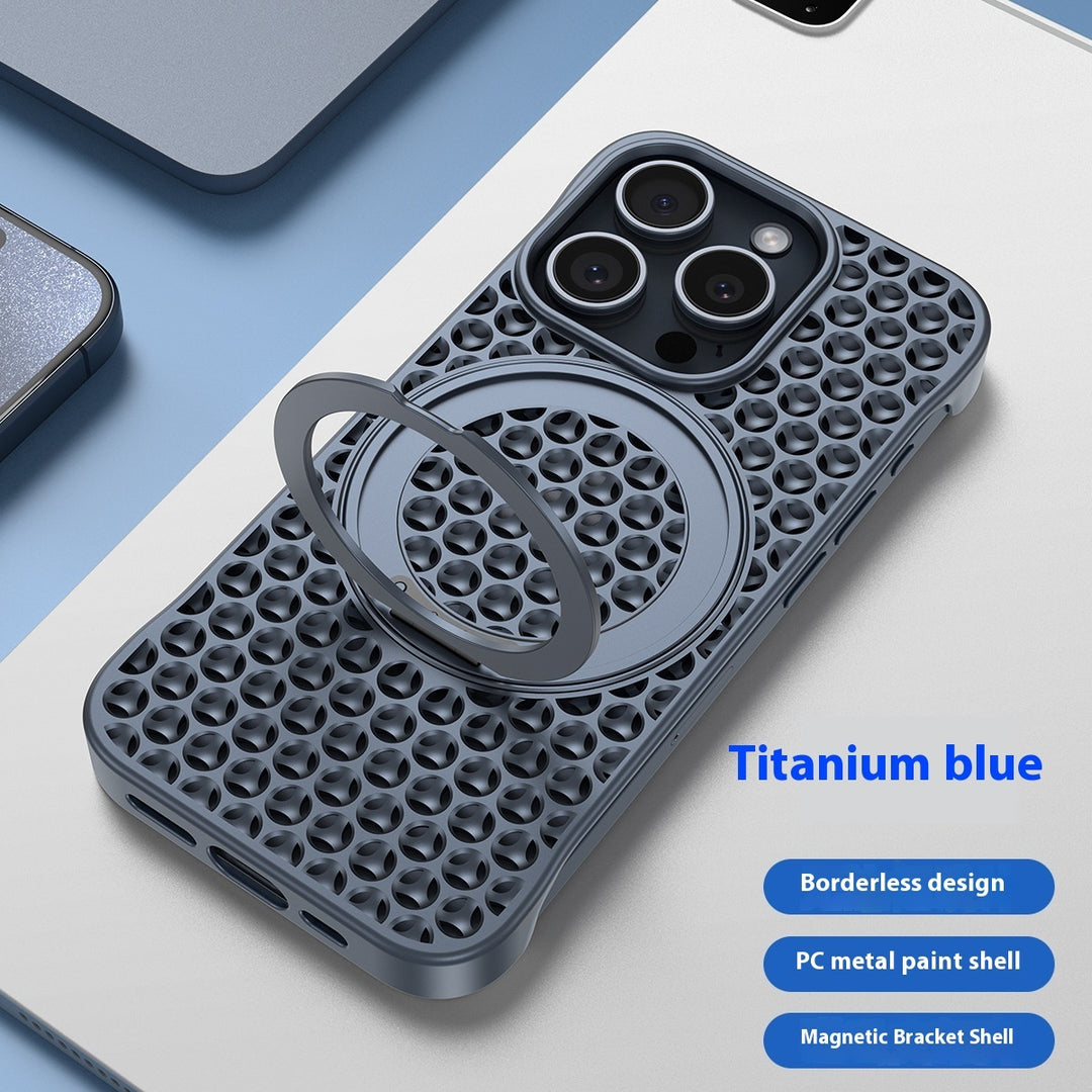 Phone Case Magnetic Suction Frameless Cooling Rotating Bracket