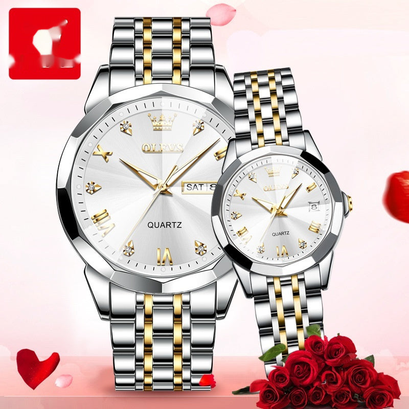 Quartz Regardez Couple cadeau de la Saint-Valentin regarder des hommes