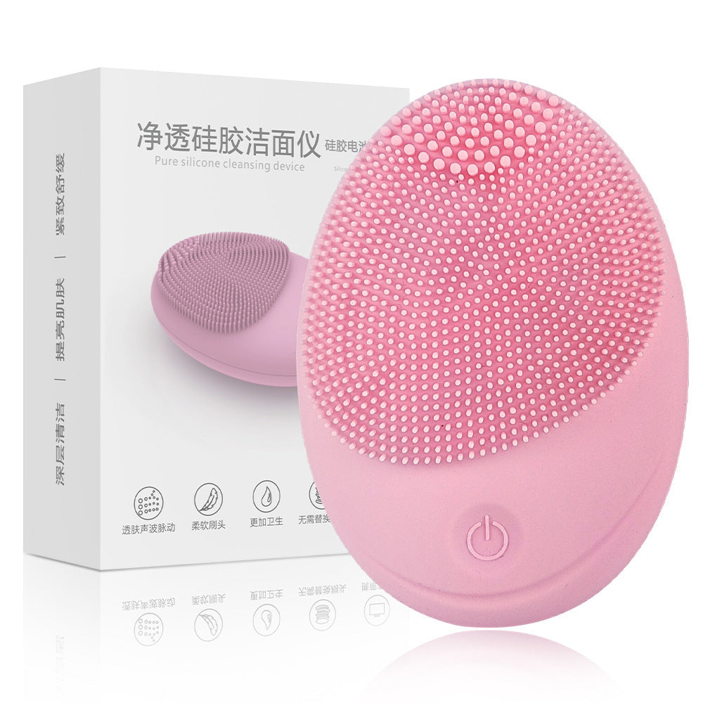 Instrument de massage de lavage de visage de beauté Instrument de nettoyage en silicone électrique