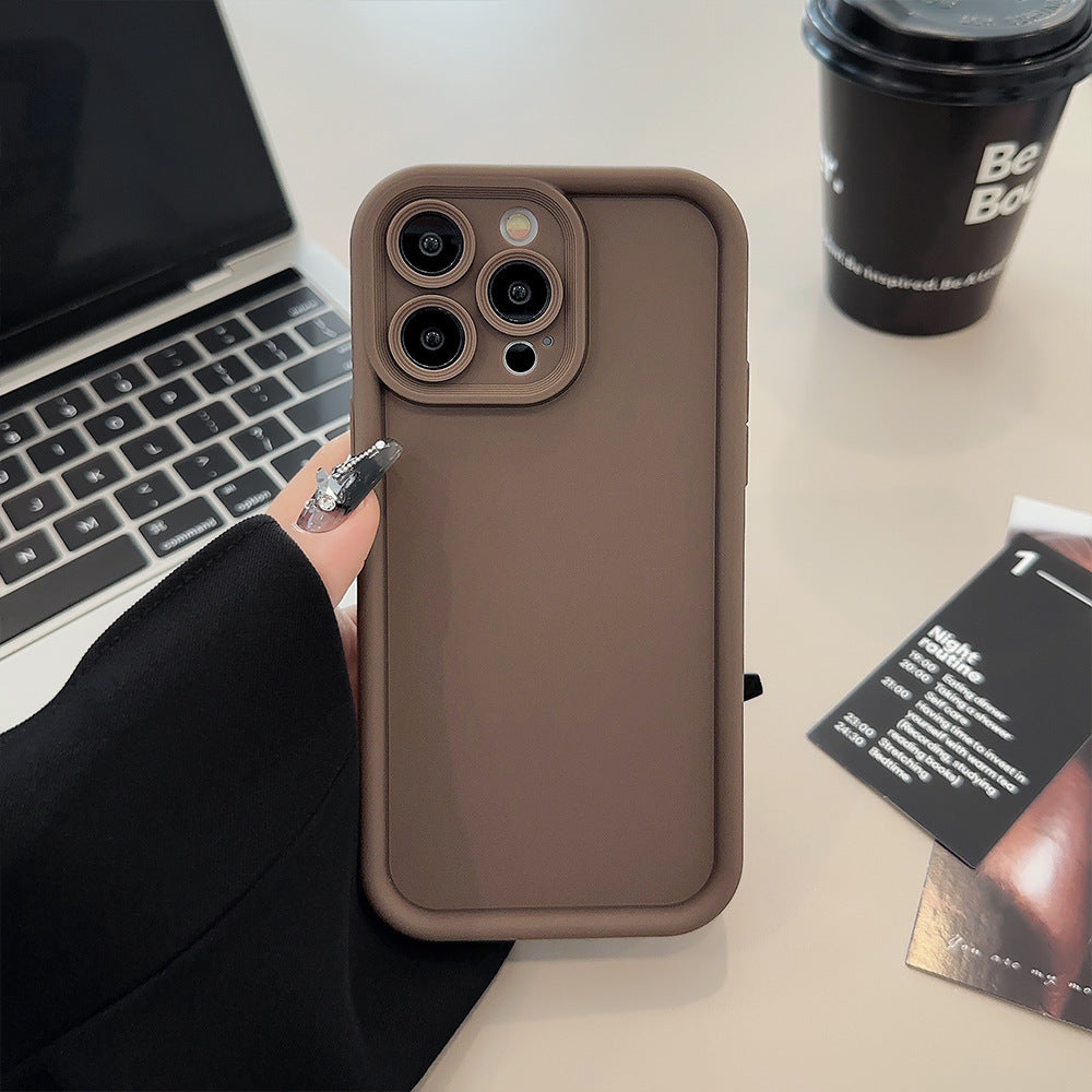 Solide kleur All-inclusive Silicone Phone Case