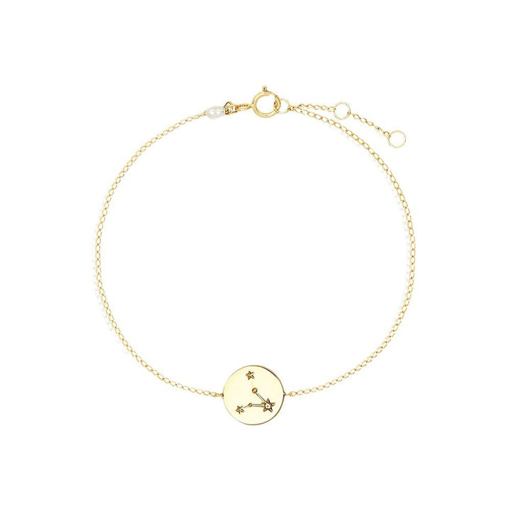 S925 Bracelet en diamant en pierre d'anniversaire en argent sterling sterling Douze Constellation