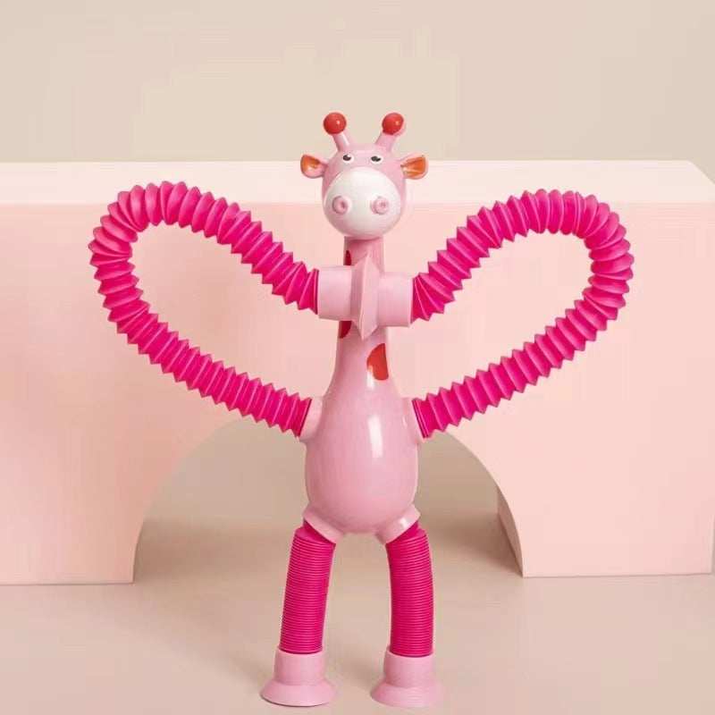Tubos de girafa Toys sensoriais Novidade Spring Fidget Toy Stretch Tre Stress Relief Toy for Kid Birthday Gift Party Favors