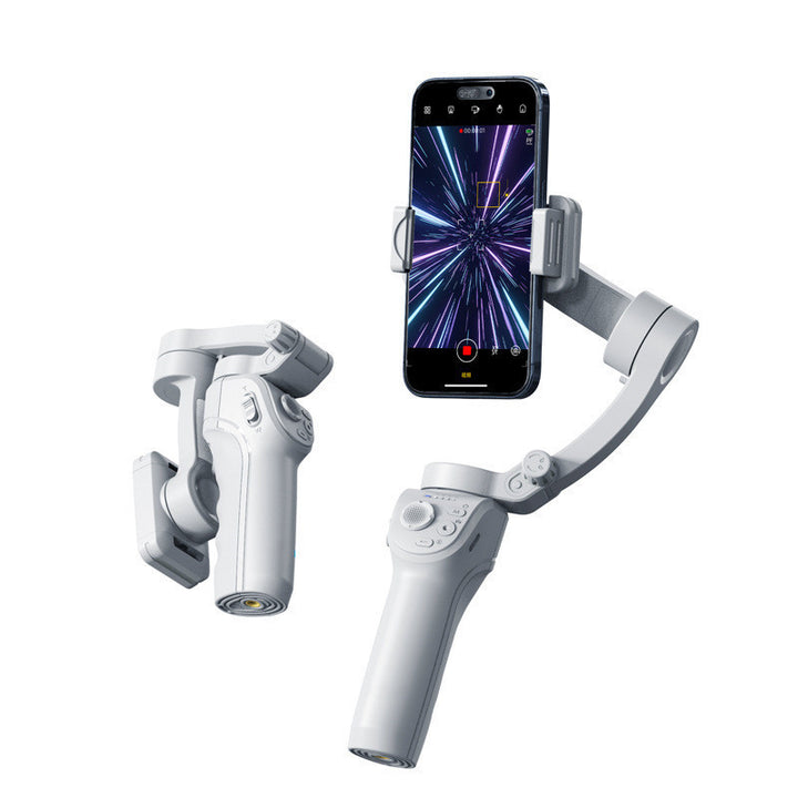 Cabeça de tripé portátil Estabilizador anti-shake de três eixos Ai Reconhecimento inteligente de rosto e luz de tira de câmera de gravação curta