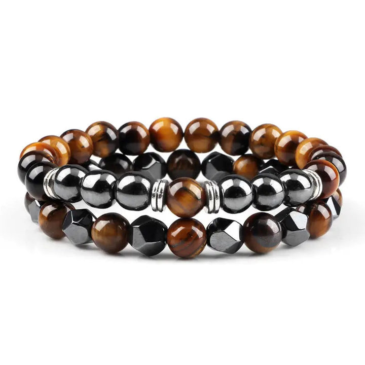 Natural Tigereye Head Bead Armband