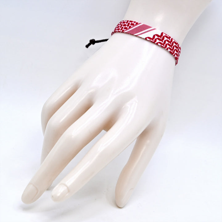 Brazalete de estilo étnico pulsera de tela tejida a mano