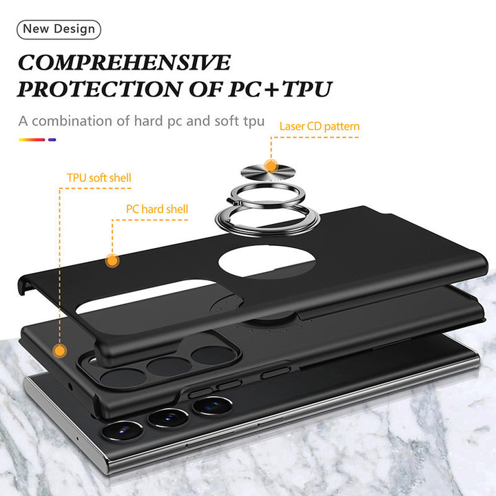 Magnetic Bracket Anti Drop Phone Case Ring Protective Cover