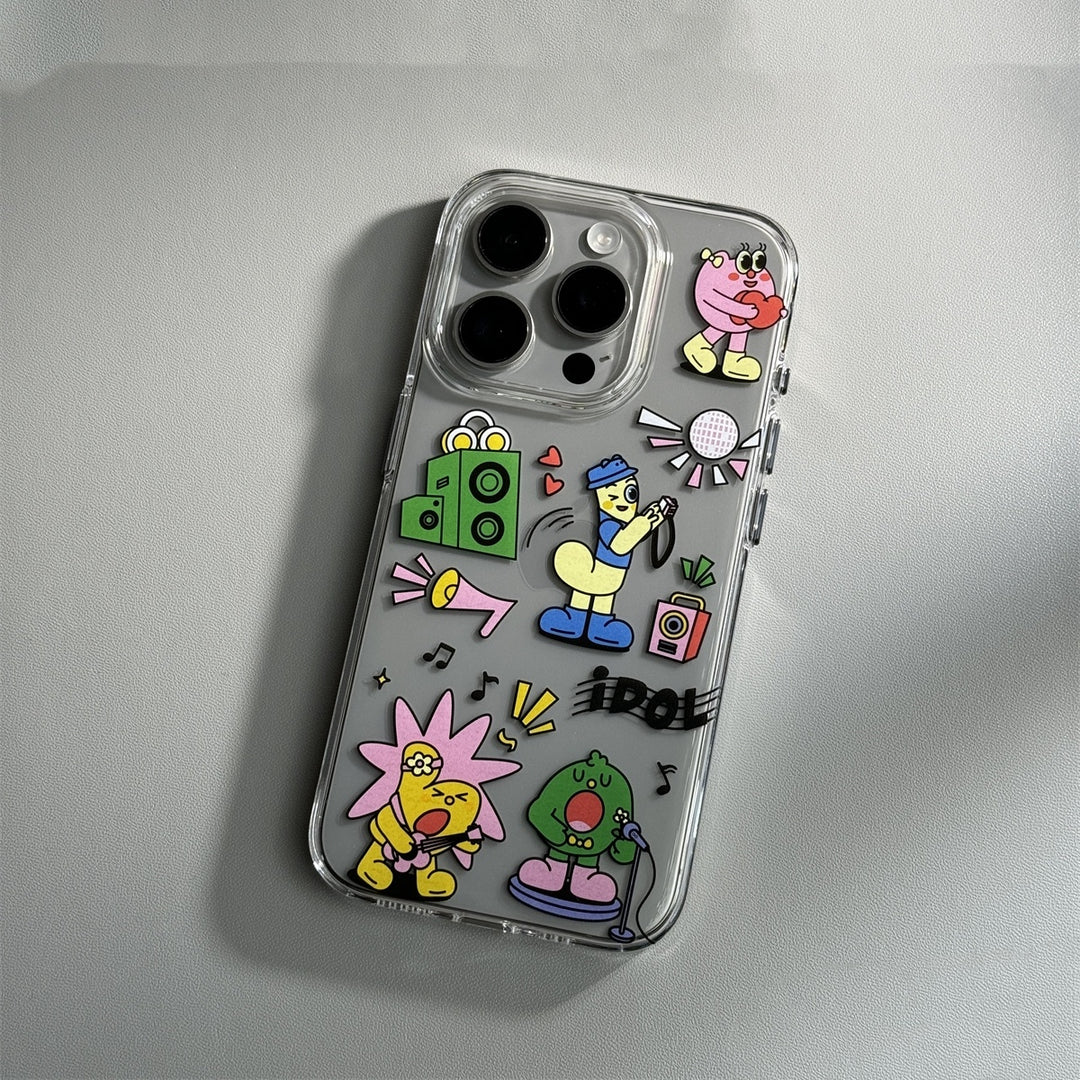 Cartoon transparent 15Promax Phone Case Soft Shell Anti Drop