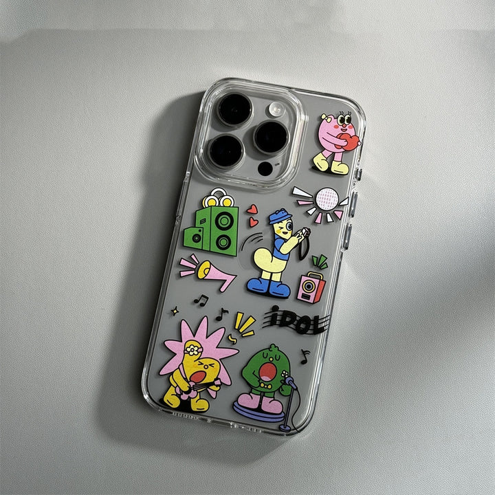 Cartoon transparent 15Promax Phone Case Soft Shell Anti Drop