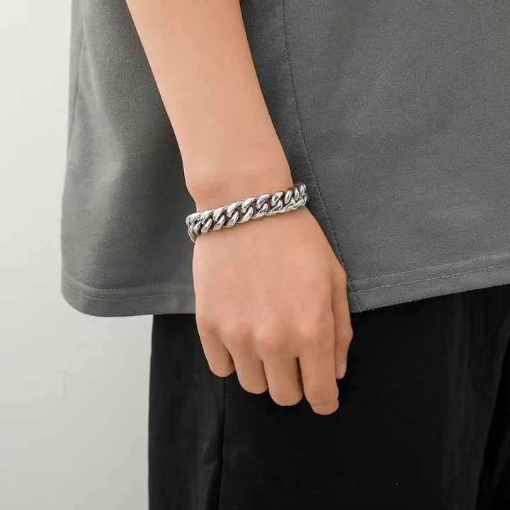 Bracelet européen en acier en titane hip hop