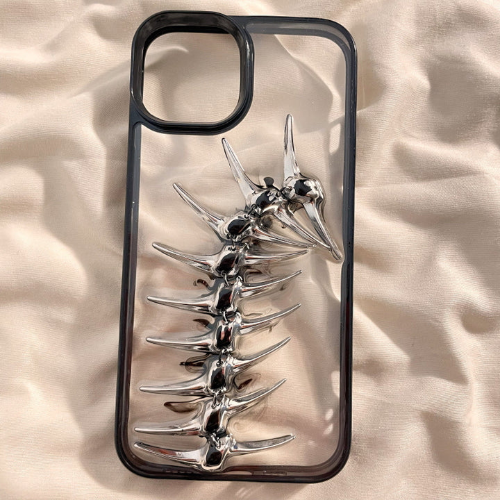 Blooming Three-dimensional Metal Fishbone Applicable To 14 Phone Case