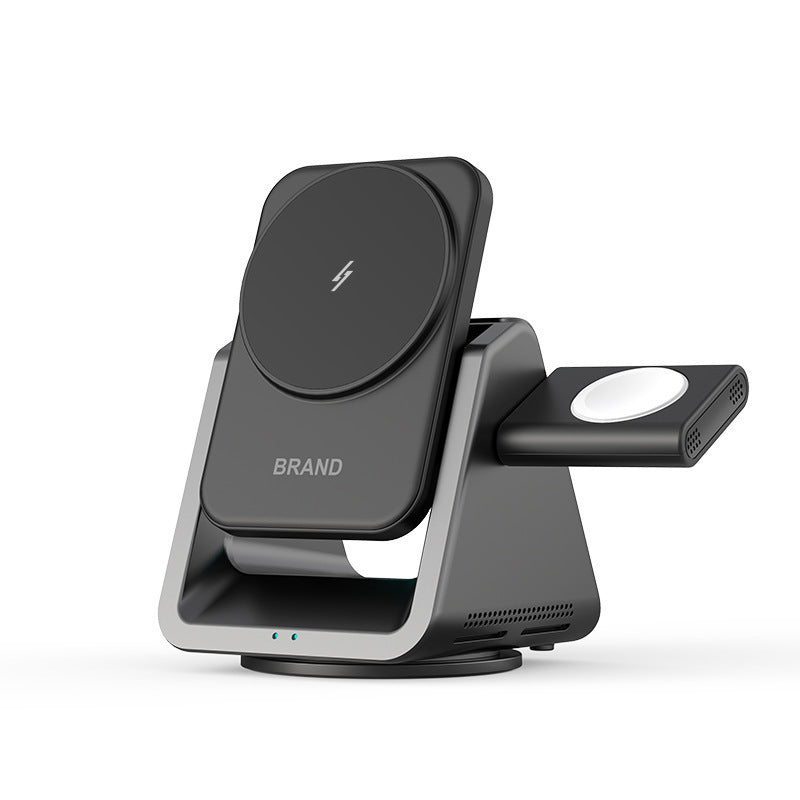 Three-in-one Wireless Fast Charger Magnetic Bracket Applicable Watch 15 Charging Set Headset