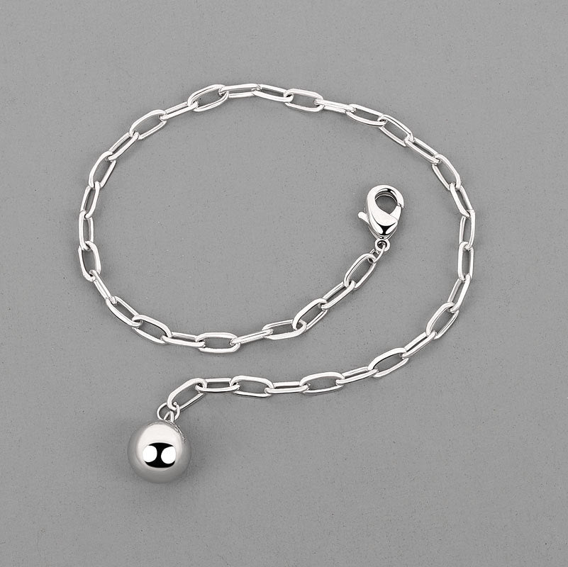 Simple Round Beads OT Buckle Geometric Copper Bracelet
