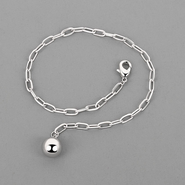 Simple Round Beads OT Buckle Geometric Copper Bracelet