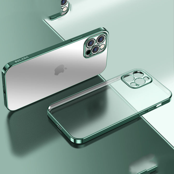 Луксозна квадратна рамка с прозрачен силиконов капак на матовия силиконов капак