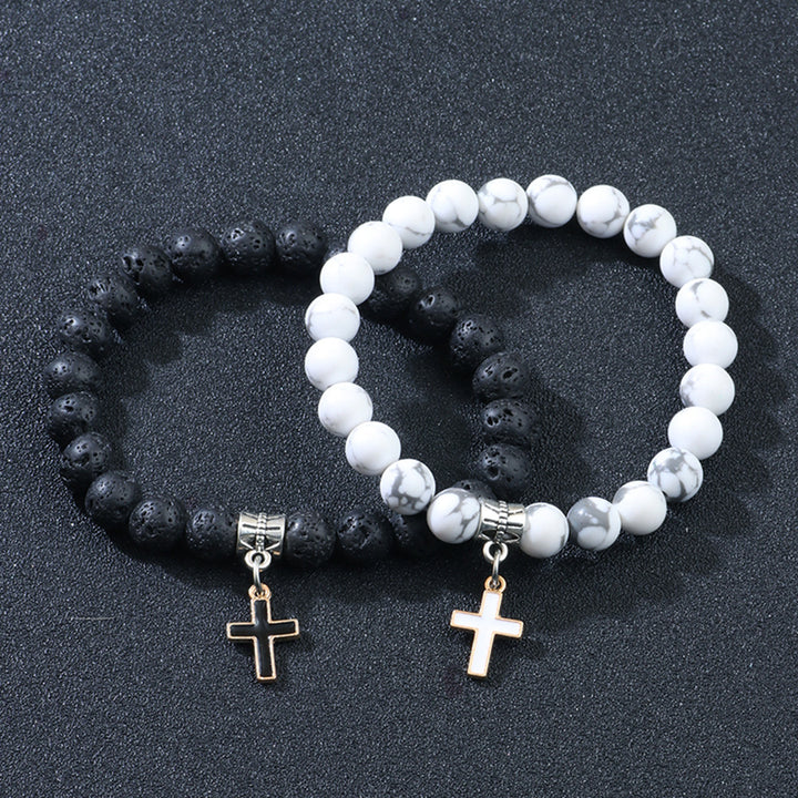 Fashion Personality Volcanic Rock Cross Armband