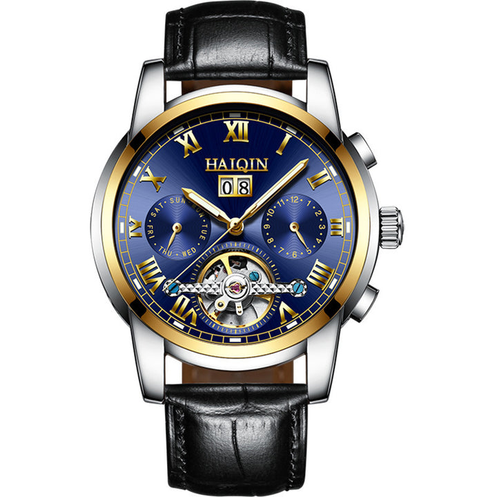 Menmode waterdichte lumineuze holle tourbillon automatisch mechanisch horloge