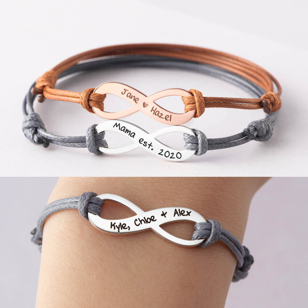 Stainless Steel 8-word Buckle Rose Gold Plating Adjustable Woven Hand Strap