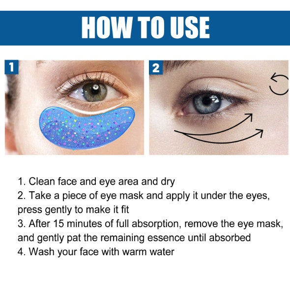 Eelhoe Collagen Eye Mask elimina las líneas finas y los círculos oscuros Hidratantes y la máscara de los ojos de los ojos de elevación.