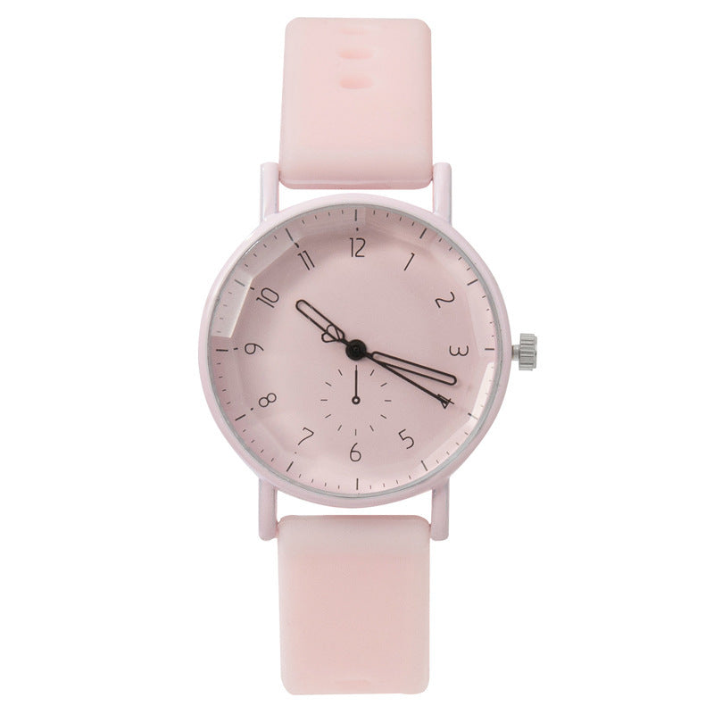 Montre à quartz pour femmes en silicone numérique