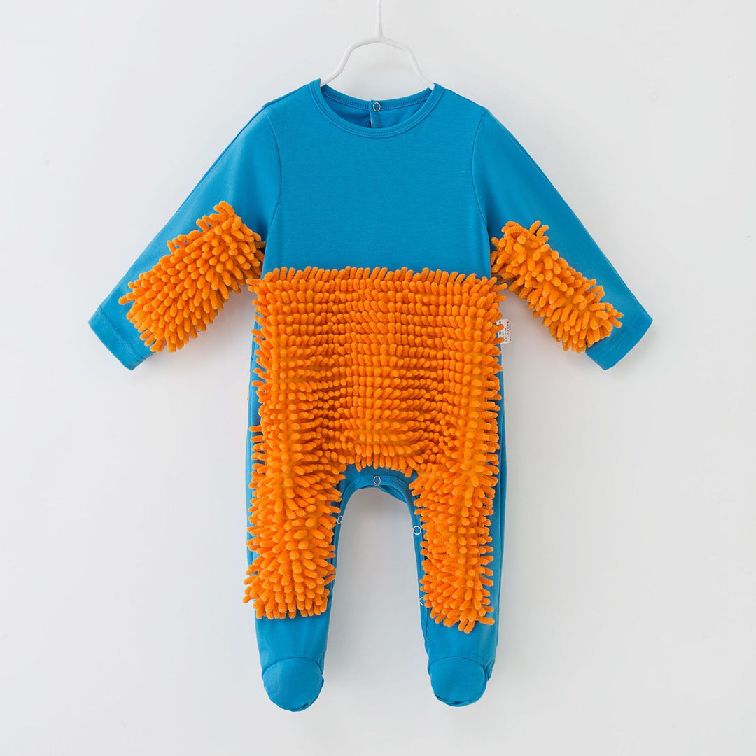 男の子のロンパー幼児の女の子モップスーツ幼児rawう服コットン子供1ピース長袖ジャンプスーツ
