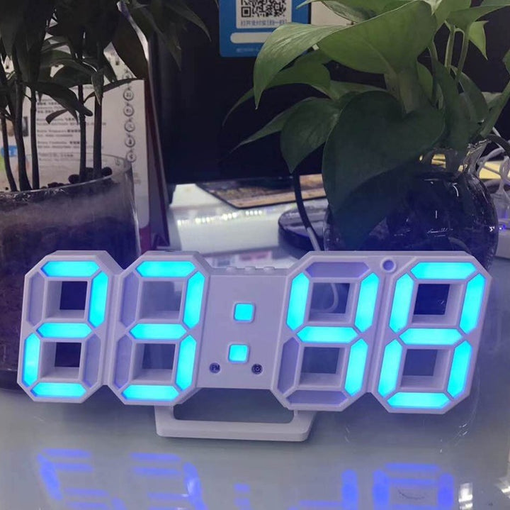 3d LED -vägg digital klocka