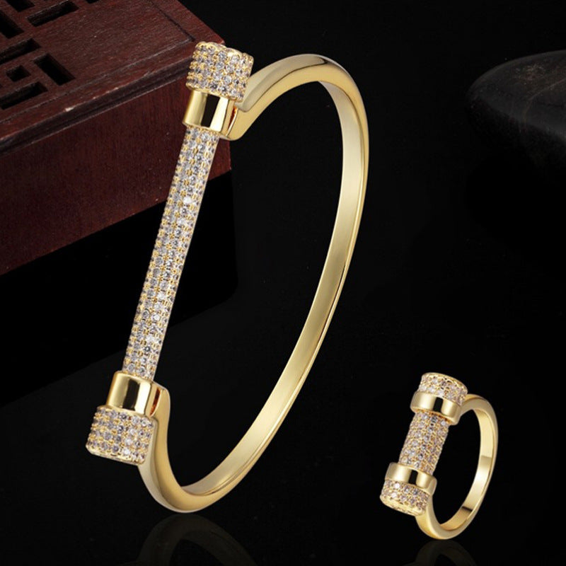 Bracelet de mode en cuivre micro-ensemble
