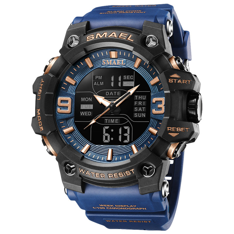 Sport Waterproof Electronic Watch Multi-Function Training Alarm Clock Watch