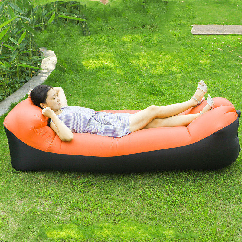 Outdoor -Luftsofa schnell aufblasbarer Laybag Hangout Lounger Strandluftbett Klappschlafsbag faules Sofa fauler Luftsofa