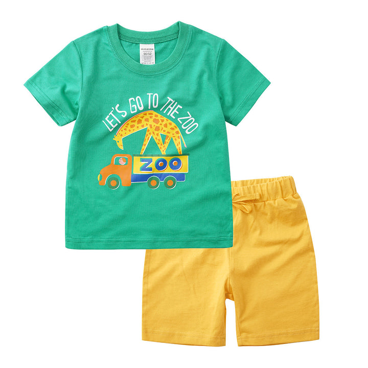 Vêtements pour enfants à manches courtes à deux pièces d'été