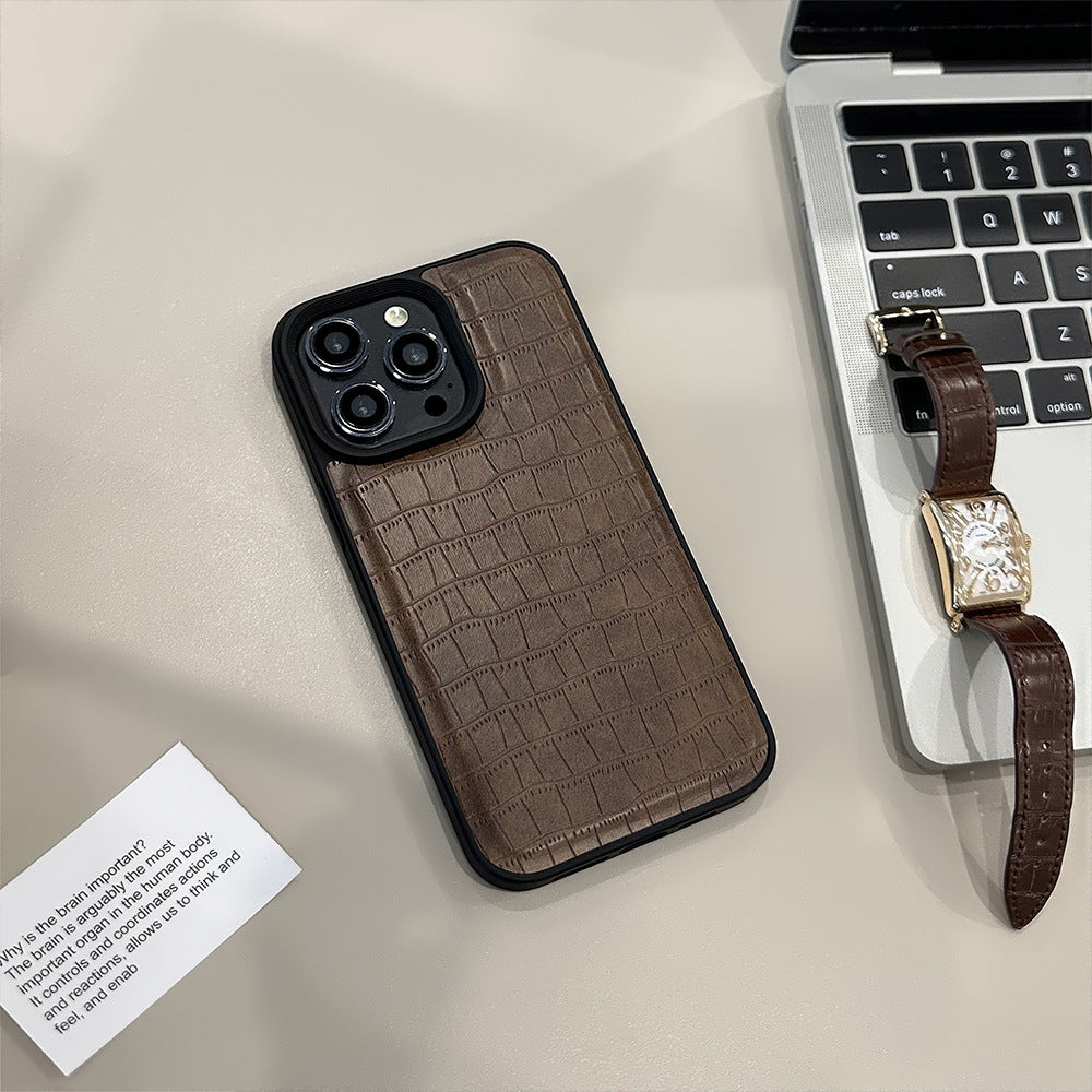 Leather Pattern Phone Case Retro Advanced