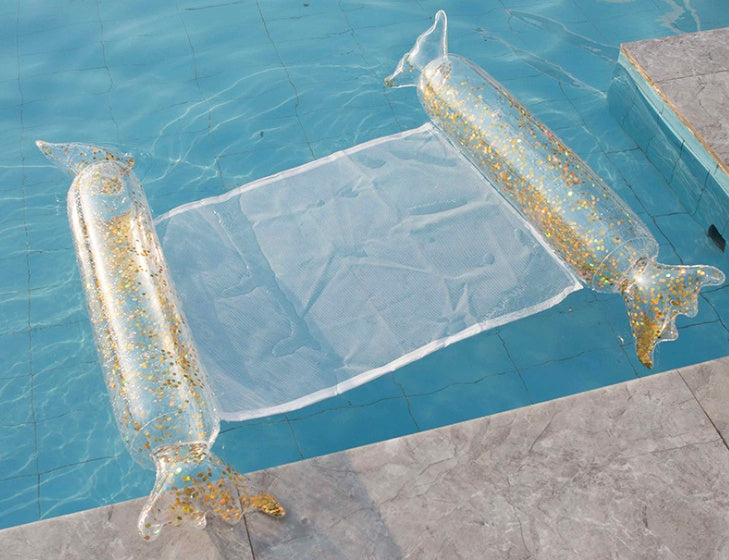 Nueva sillón de agua hamaca inflable verano hilera flotante inflable