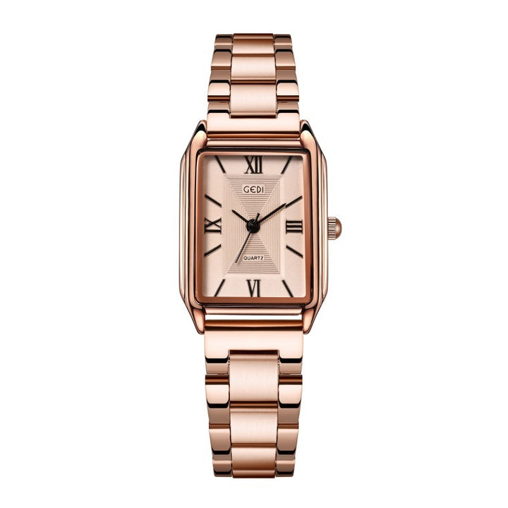 Classic Simple Square Watch Dames betaalbare luxe mode hoogwaardige Koreaanse stijl All-match stalen riem