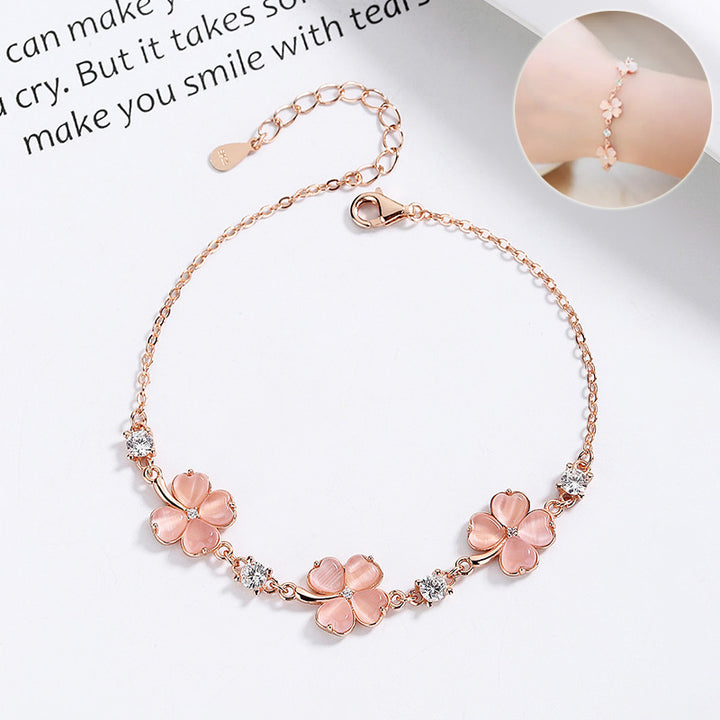 Bijuterii de modă Opal Crystal Gemstones Brățări cu lanț pentru femei Diamante de zircon Diamante Rose Gold Bijuterii Bijoux Mujer drăguț iubită Cadouri
