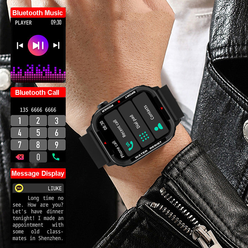 Bluetooth Sports Smartwatch La presión arterial de la presión sanguínea de oxígeno