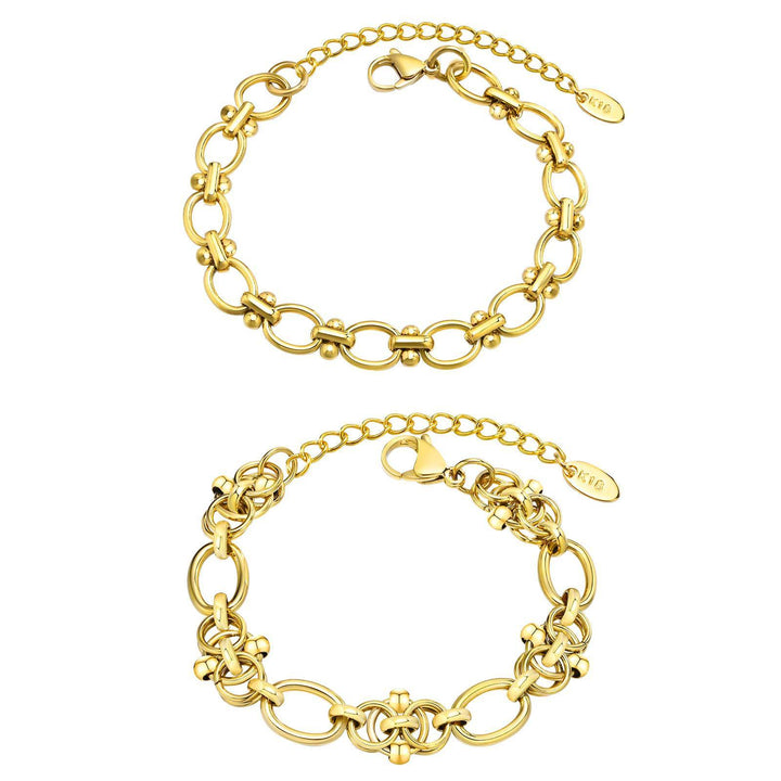 Bracelet de perles de cercle de mode en acier en acier titane