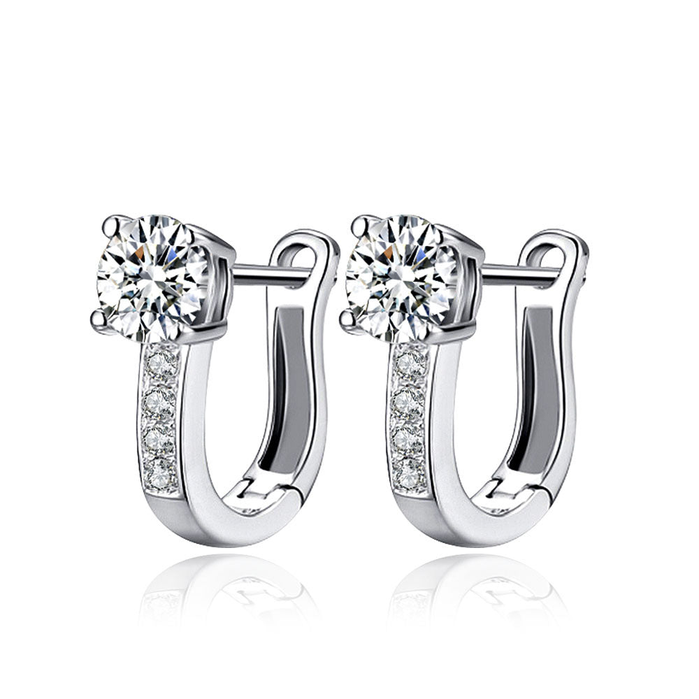 Korean Fashion Sweet Fully-jeweled Crystal Earrings