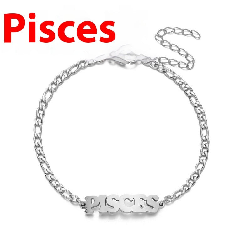 Bracelet Fashion Stainless Steel Twelve Constellation