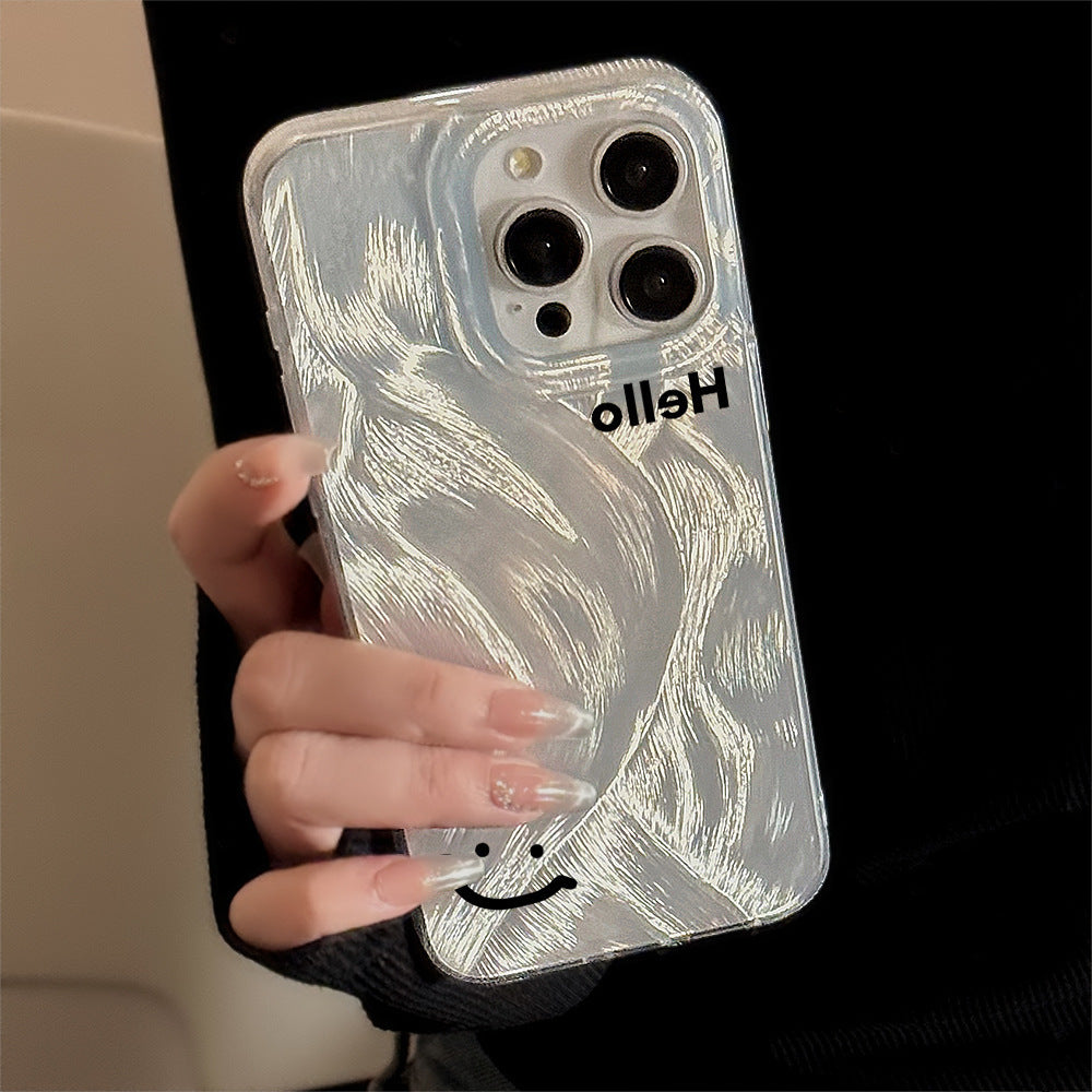 Niche Ins English Smile Face Simple Phone Case