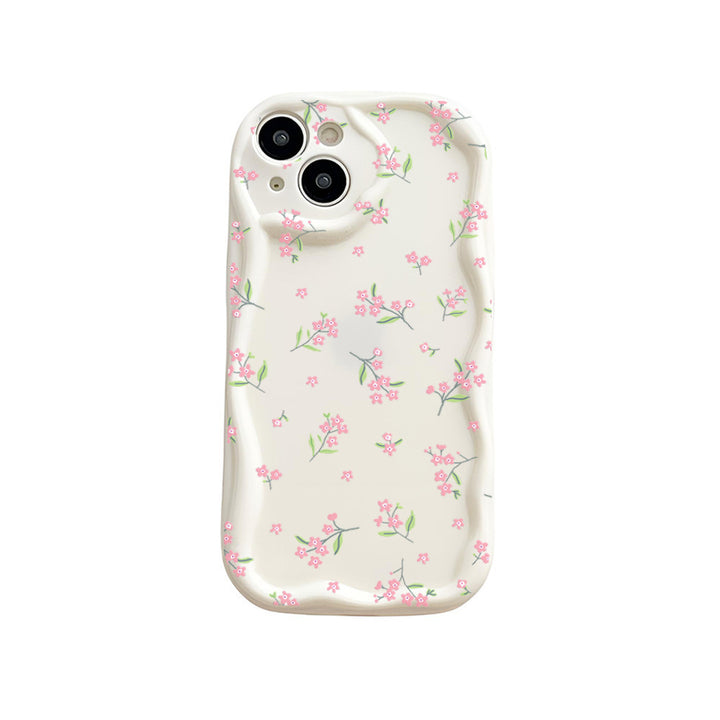 Fashion Brand Cream Pattern Case transparente 15 Flowers de telefonía telefónica