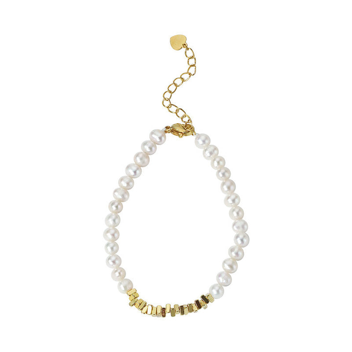 Bracelet de perles d'eau douce et naturelle de la mode pour femmes