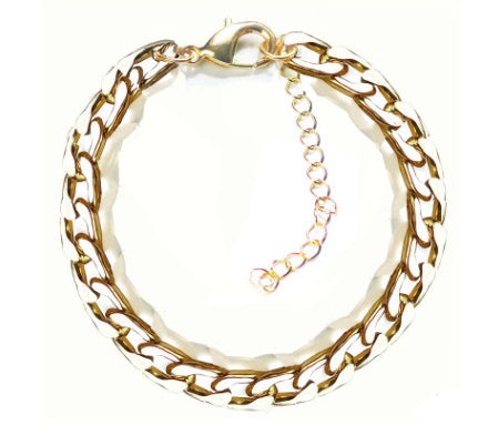 Cruach dhosmálta 3.2mmnk Flacetening Bracelet Bracelet Eorpach agus Jewelry Cruach Tíotáiniam na bhFear Meiriceánach
