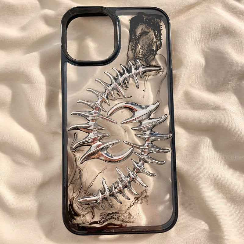 Blooming Three-dimensional Metal Fishbone Applicable To 14 Phone Case