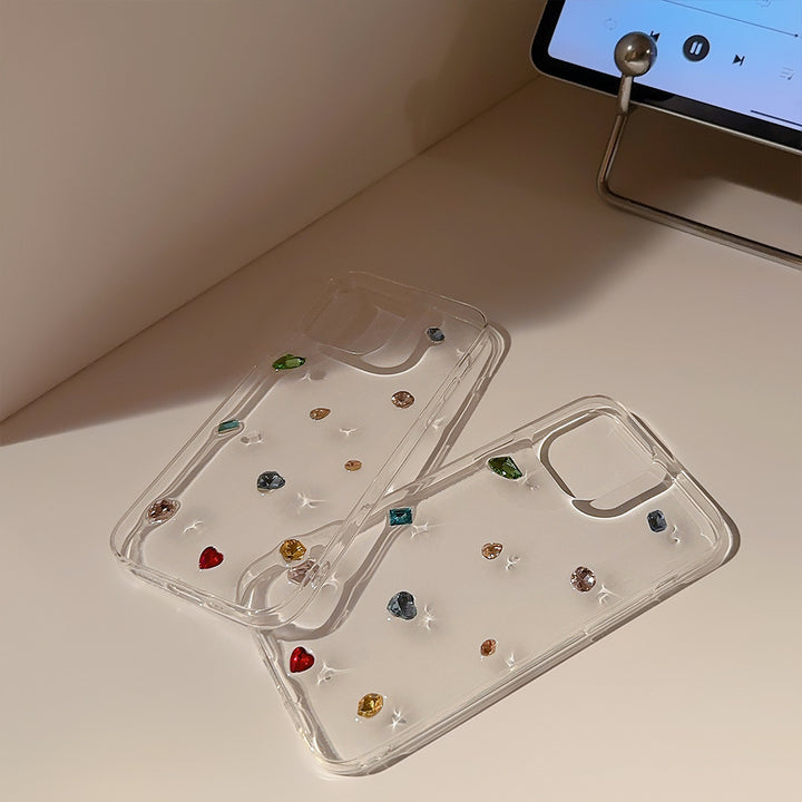 Háromdimenziós színes kristály-epoxi lágy mobiltelefon doboz