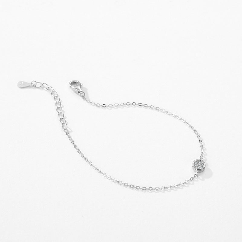Women's S925 Sterling Silver Round Bracelet