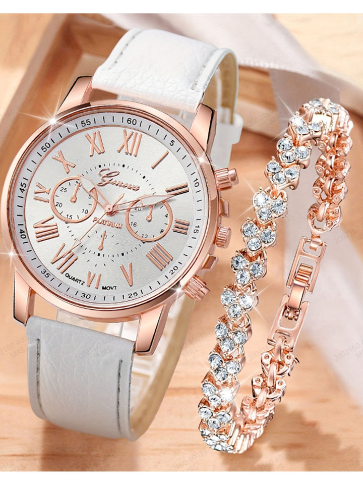 New Fashion Women's Quartz Watch Bracelet Suit