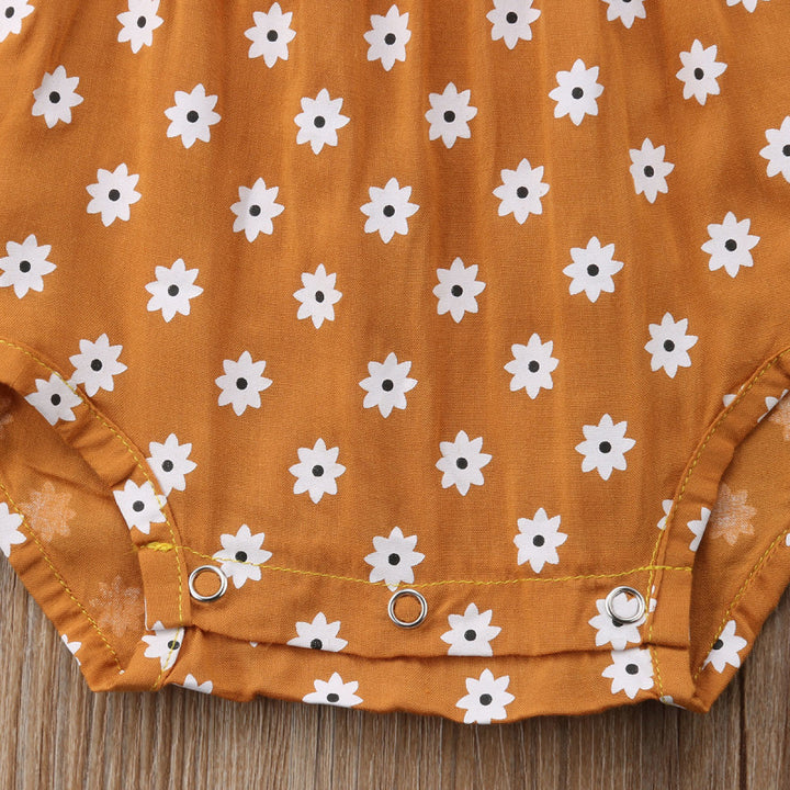 Leora Summer Somper Nouveau-né bébé STRAP BOWKNOT RAIPER FLORAL RAIPER POLKA DOT SUGNIGE